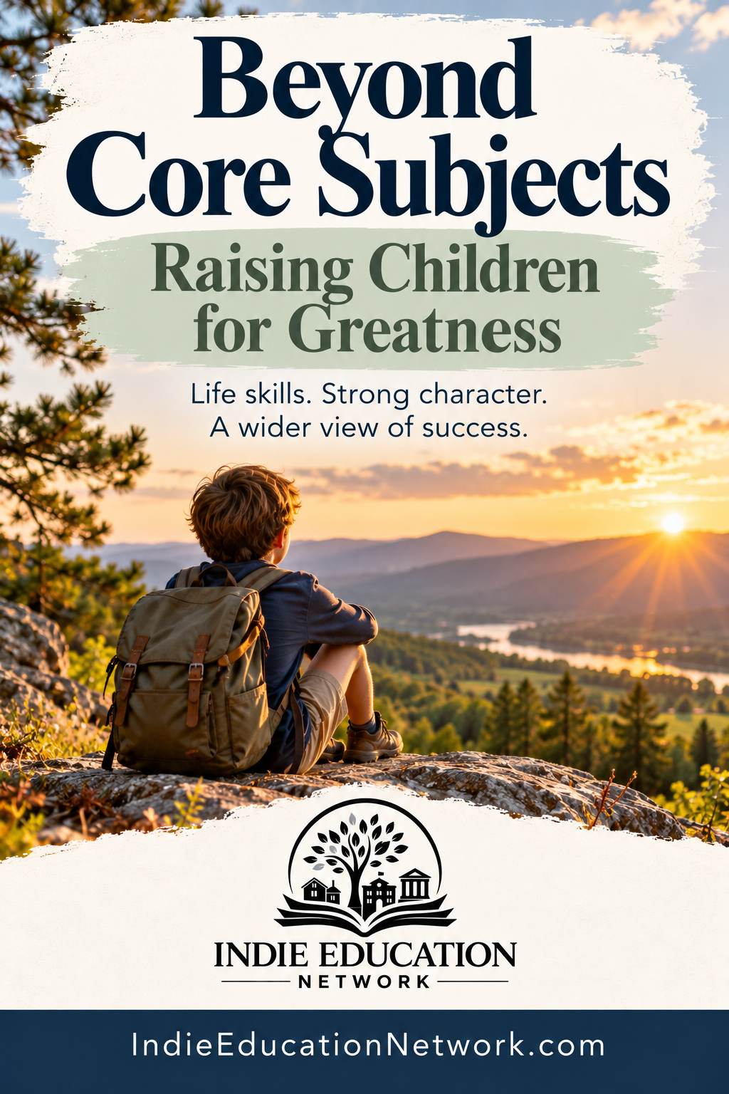 Beyond Core Subjects: Raising Children for Greatness (Pinterest pin)