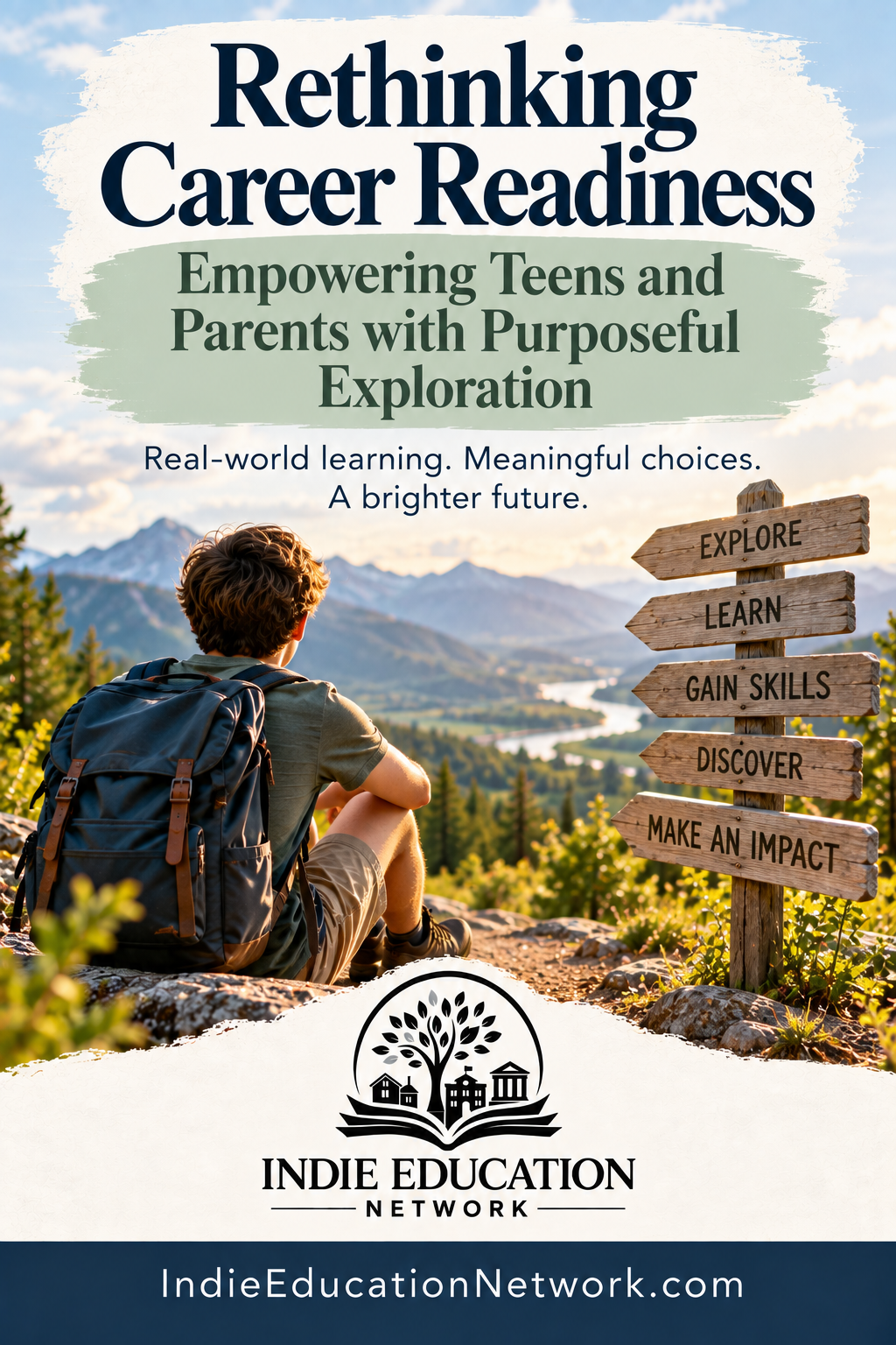 Rethinking Career Readiness: Empowering Teens and Parents with Purposeful Exploration (Pinterest pin)
