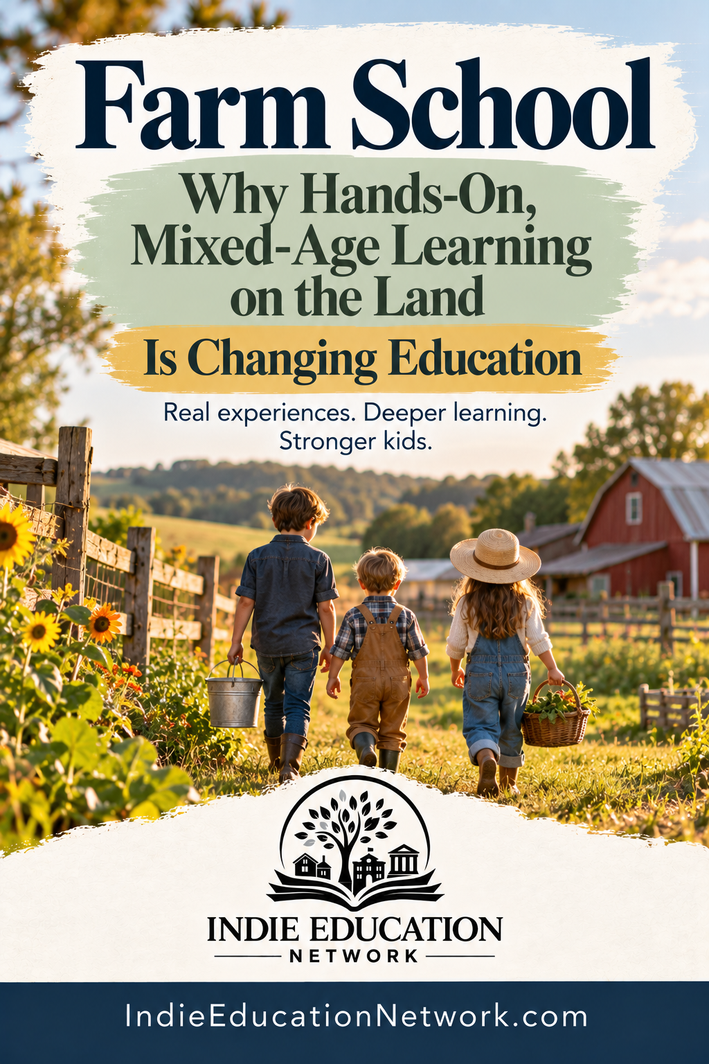 Farm School: Why Hands-On, Mixed-Age Learning on the Land is Changing Education (Pinterest pin)