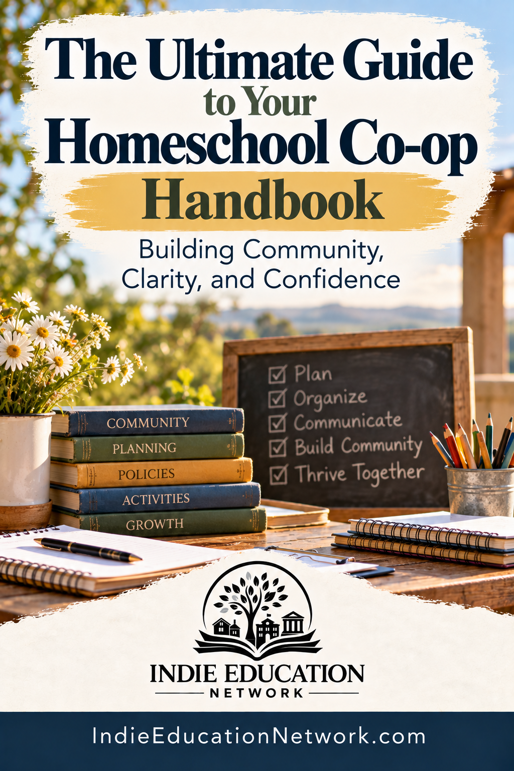 The Ultimate Guide to Your Homeschool Co-Op Handbook: Building Community, Clarity, and Confidence (Pinterest pin)