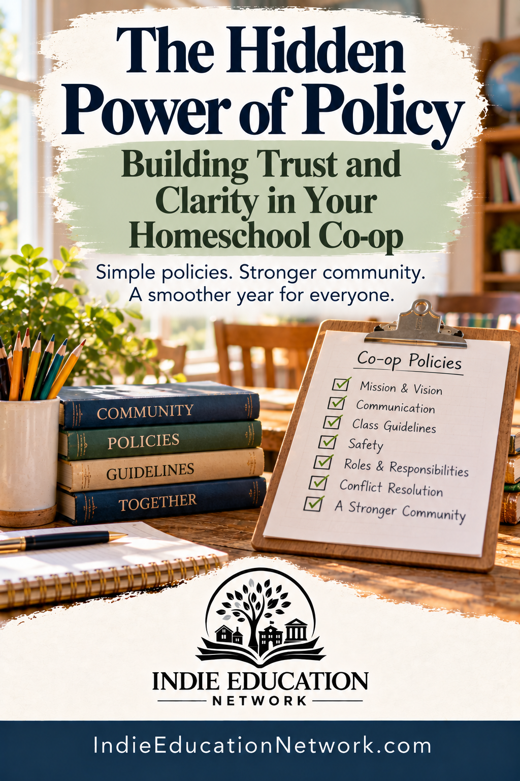 The Hidden Power of Policy: Building Trust and Clarity in Your Homeschool Co-op (Pinterest pin)